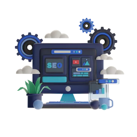 Seo  3D Illustration