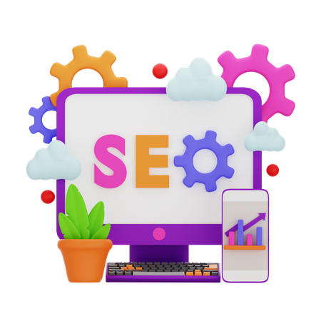 SEO 분석  3D Icon