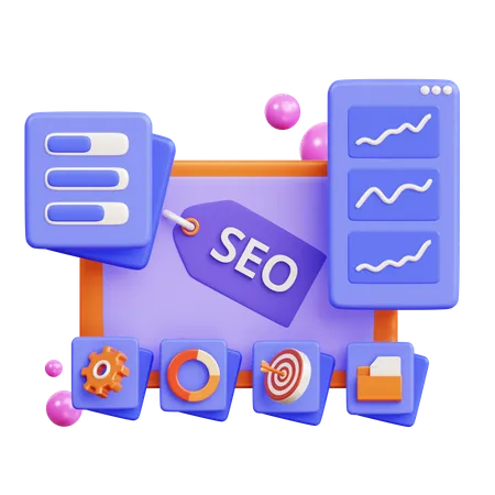 SEO Interface 3 D Illustration Pack 3D Icon