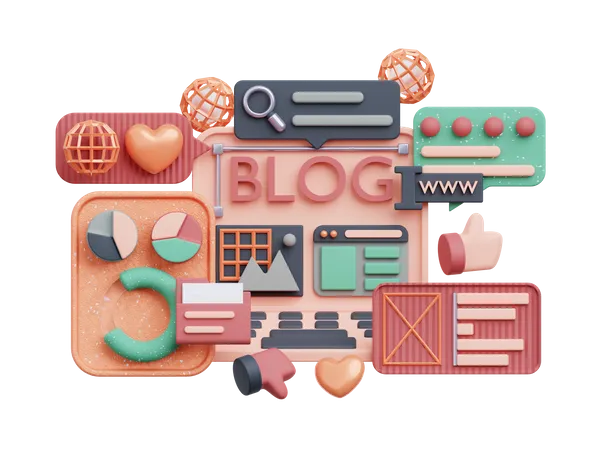 Seo Analysis Blog  3D Icon