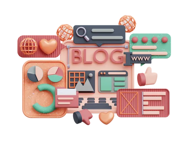 Seo Analysis Blog 3D Icon