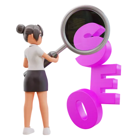 Seo analytics  3D Illustration