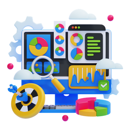 Seo Analytics  3D Illustration