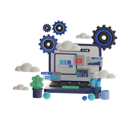 Seo Analytics  3D Illustration