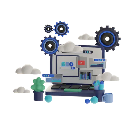 Seo Analytics  3D Illustration