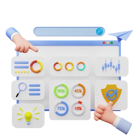 SEO Analytics  3D Illustration