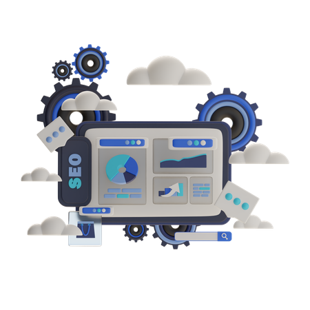 Seo Analytics  3D Illustration