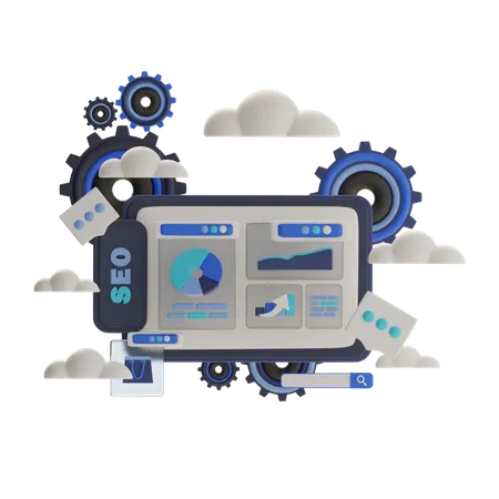 Seo Analytics  3D Illustration