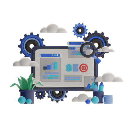 Seo Analytics  3D Illustration