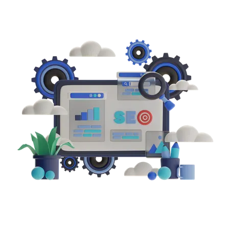Seo Analytics  3D Illustration