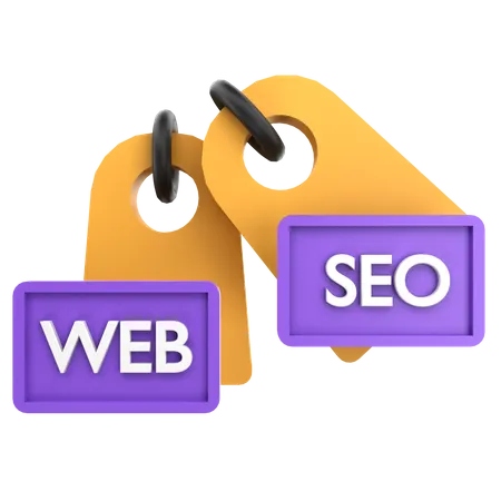 3 D Render Seo Tags Illustration 3D Icon