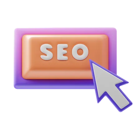 Seo Click Button  3D Icon