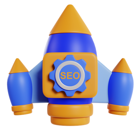 Cohete SEO que impulsa el tráfico  3D Icon