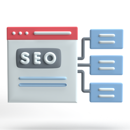 SEO Content  3D Icon