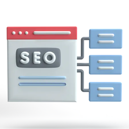 SEO Content  3D Icon