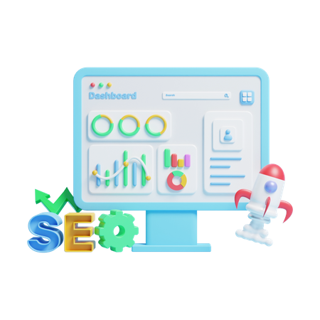 Seo Dashboard  3D Icon