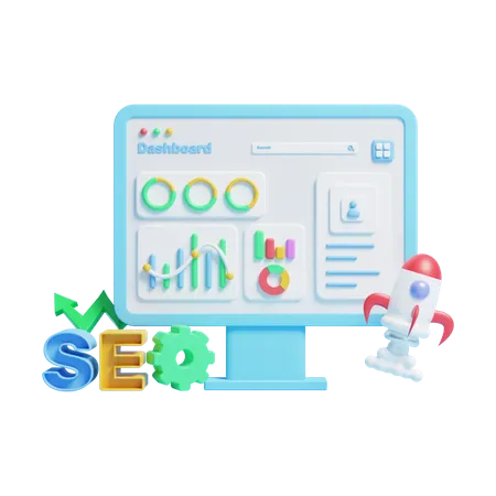 Seo Dashboard  3D Icon