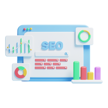 Seo Dashboard  3D Illustration