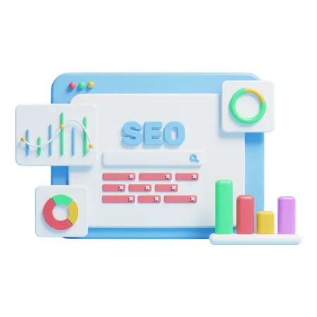 Seo Dashboard  3D Illustration