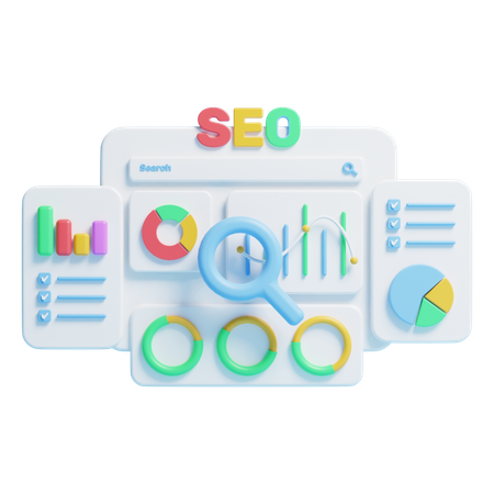 Seo Dashboard  3D Illustration