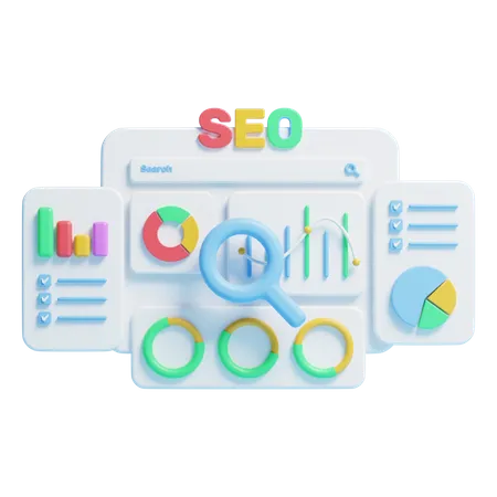 Seo Dashboard  3D Illustration