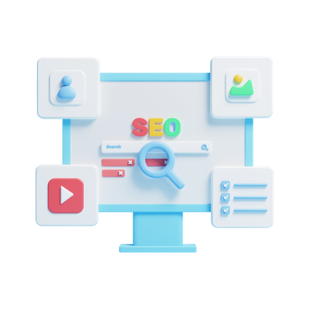 SEO Dashboard Template  3D Icon