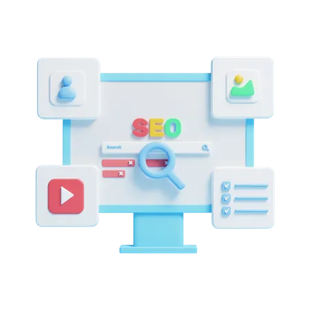 SEO Dashboard Template  3D Icon