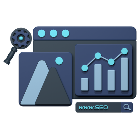 SEO-Diagramm  3D Icon