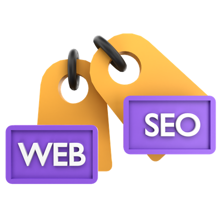 SEO e tag da web  3D Icon