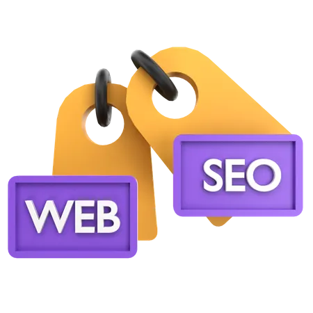 SEO e tag da web  3D Icon