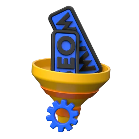 Embudo de SEO  3D Icon