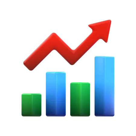 3 D RENDERING SEO ICON CHART 3D Icon