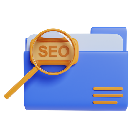 Seo Folder Analysis  3D Icon