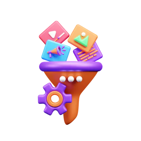 Seo Funnel  3D Icon