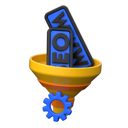Seo Funnel  3D Icon