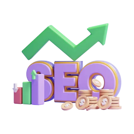 3 D Seo Marketing Concept Icon Or 3 D Seo Search Engine Optimization Concept Icon 3D Icon