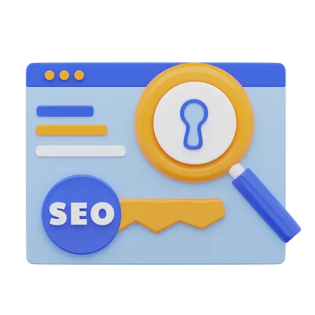 Seo Keyword Search  3D Icon