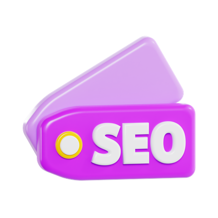 Seo Label  3D Icon
