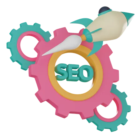 Rocket Launch For Digital Marketing SEO Optimization And Strategic Planning This Image Embodies The Essence Of Online Success 3 D Render Illustration 3D Icon