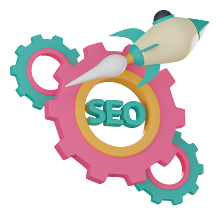 Seo Launch  3D Icon