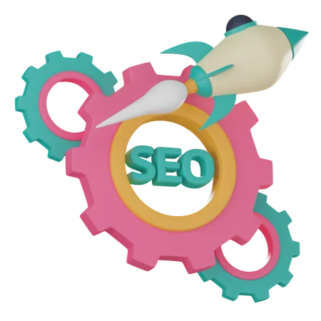 Seo Launch  3D Icon