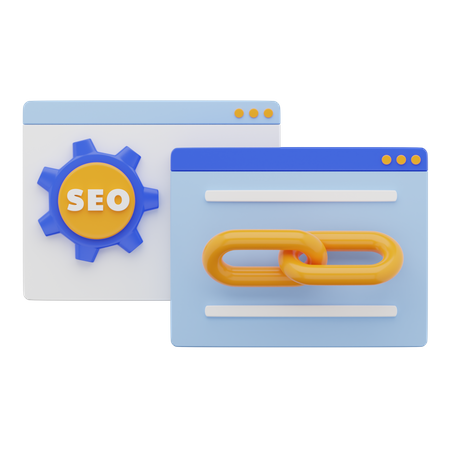 Seo Link Building  3D Icon