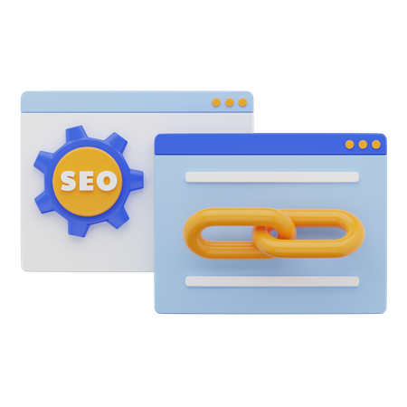 Seo Link Building 3D Icon