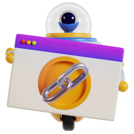 SEO Link Building Strategy  3D Icon