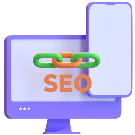 Seo Linking  3D Illustration