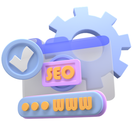 Seo Management  3D Icon