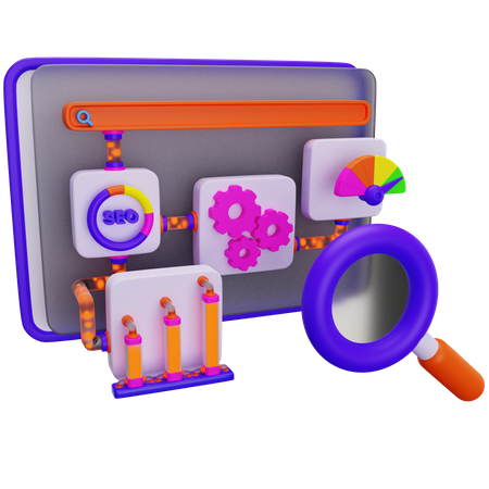 Seo Management  3D Illustration