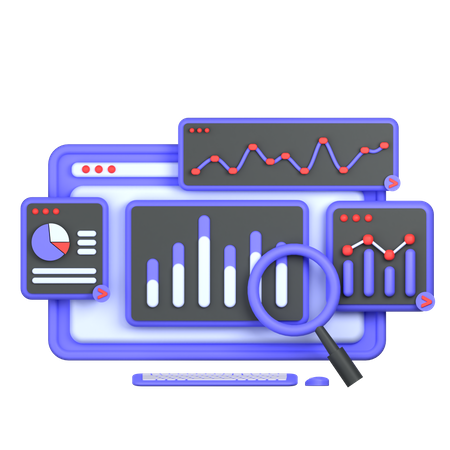 Monitoreo SEO  3D Illustration