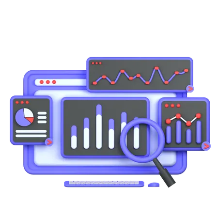 Monitoreo SEO  3D Illustration