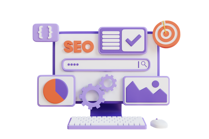 Seo Optimierung  3D Illustration